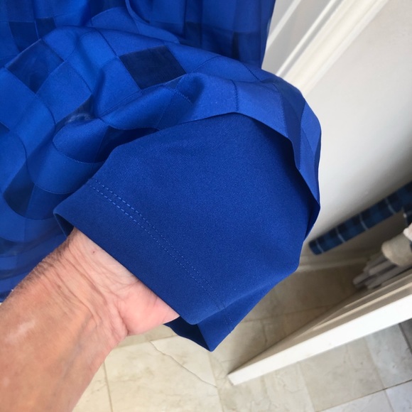 Ellen Tracy dress, royal blue, fitted waist, Sz 2 - Picture 8 of 14